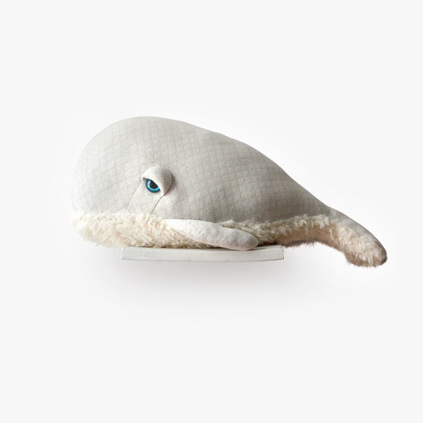 Big Albino Bubble whale - Handmade Plush toy