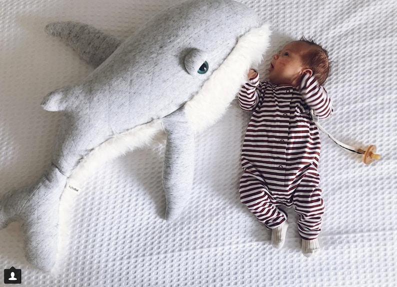 Large Whale Stuffed Animal Soft Plush Ocean Creature Toy Handmade Nautical Nursery Decor Unique Gift for Kids and Marine Enthusiasts image 7