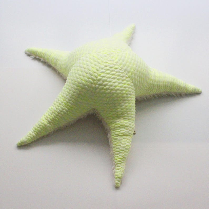 Big Neon Sea Star Handmade Stuffed Animal / Pillow image 1