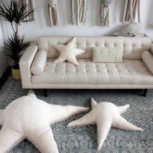 Small Albino Sea Star Handmade Stuffed Animal / pillow image 8