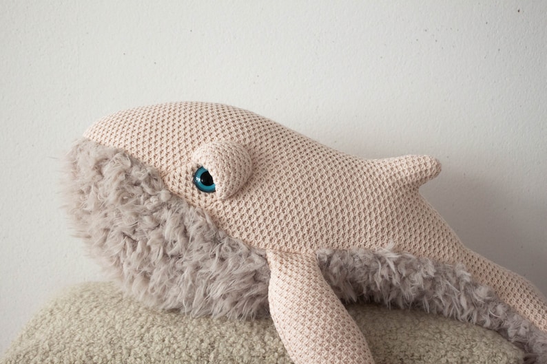 Small Mama Whale Handmade Stuffed Animal image 3