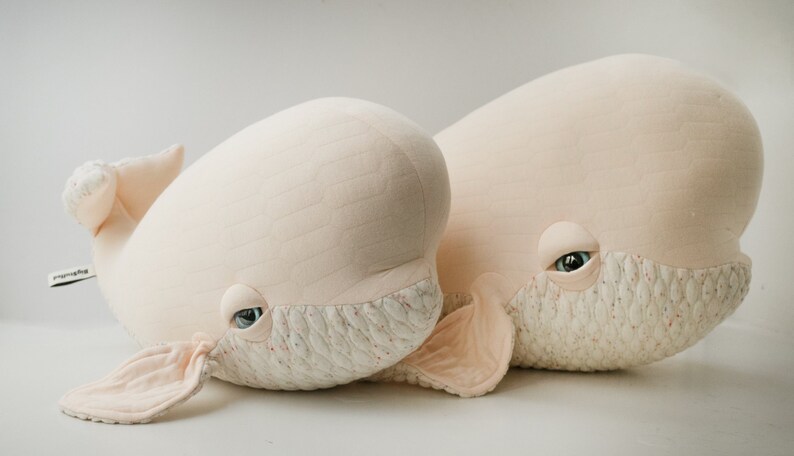 Small Lady Beluga Handmade Plush toy image 6