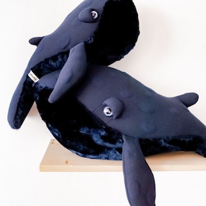 Small Night Whale Handmade Plush toy image 3