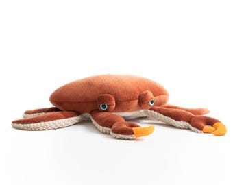 XXL Full Fur Crab - Handmade plush toy