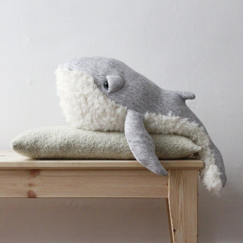 Small GrandPa Whale  Handmade Stuffed Animal  image 1