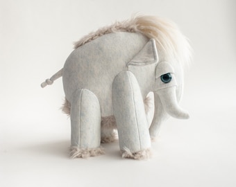 Small Ice Mammoth - Handmade Stuffed Animal