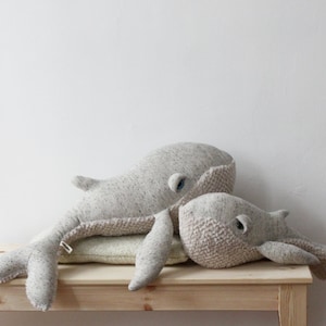 Animale di pezza grande balena Peluche gigante dell'oceano Peluche grande balena morbido e coccoloso Decorazione nautica per la cameretta dei bambini, camera dei bambini, regalo per il baby shower immagine 5