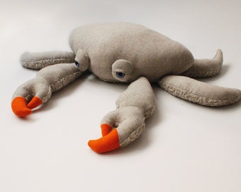 Big Sand Crab - Handmade Plush toy / Floor Pillow