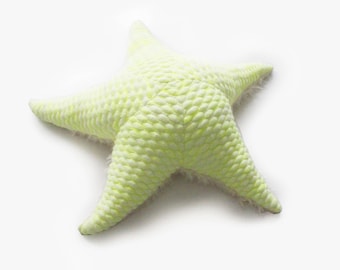 Small Neon Sea Star - Handmade Stuffed Animal / Pillow