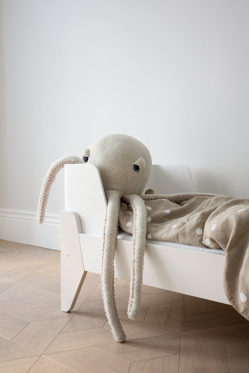 Big Albino Octopus Handmade Stuffed Animal image 5