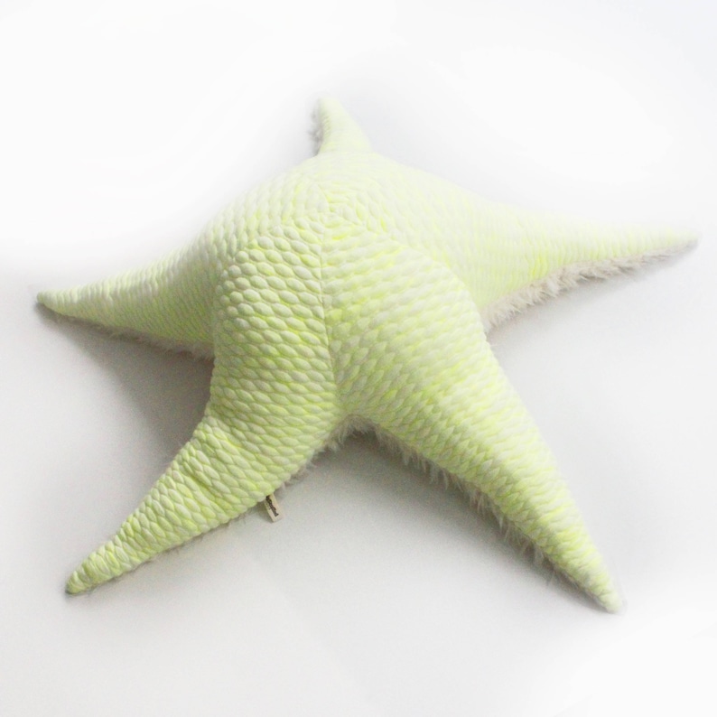 Big Neon Sea Star Handmade Stuffed Animal / Pillow image 2