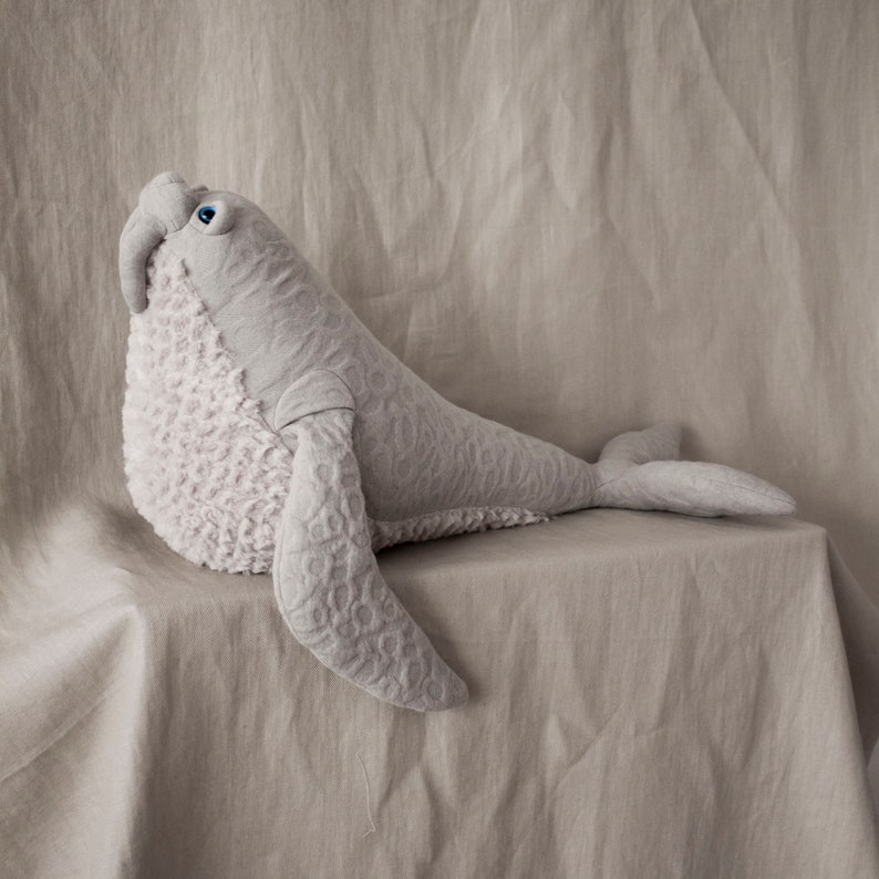 Small Original Walrus Stuffed Animal Handmade Plush toy image 2