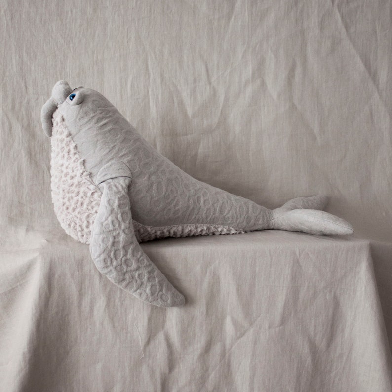 Small Original Walrus Stuffed Animal Handmade Plush toy image 9