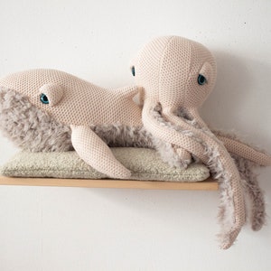 Small Mama Octopus Handmade Plush toy image 7