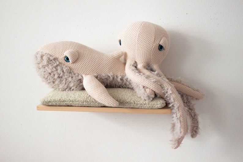 Small Mama Octopus Handmade Plush toy image 7