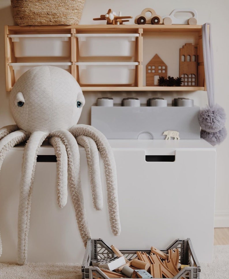 Big Albino Octopus Handmade Plush toy image 6