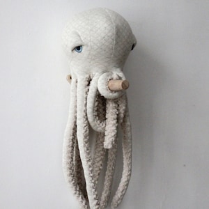 Small Albino Octopus Handmade Plush toy image 2