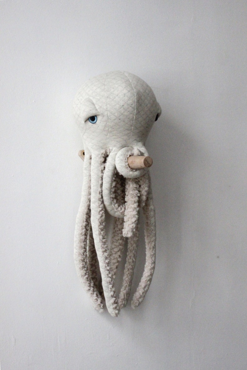 Small Albino Octopus Handmade Plush toy image 2