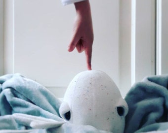 Mini Albino Octopus - Handmade plush toy