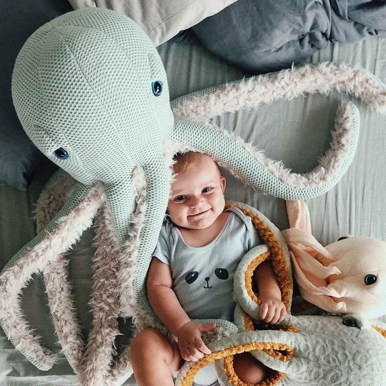 Big GrandMa Octopus Handmade Stuffed Animal image 1