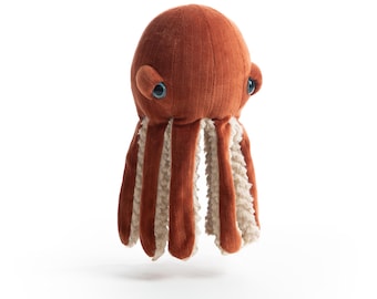 Mini Red Velvet Octopus - Handmade Plush toy