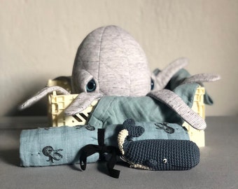 Handmade Mini Octopus Plush Toy - Cute Ocean Sea Creature Stuffed Animal - Small Octopus Toy - Nautical Nursery Decor - Unique Gift for Kids