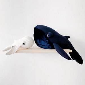 Small Night Whale Handmade Plush toy image 1