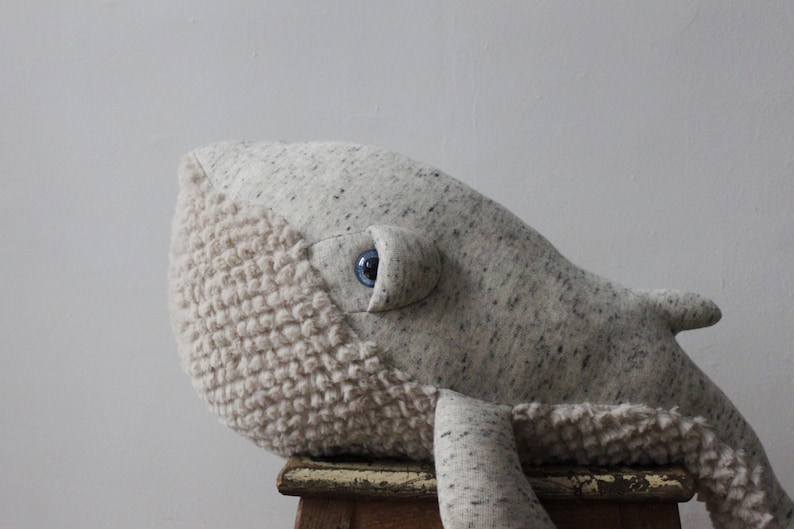 Small Original Whale Handmade Stuffed Animal image 2