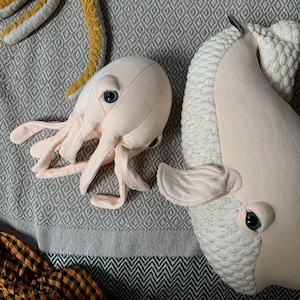Mini Lady Octopus - Handmade Plush toy