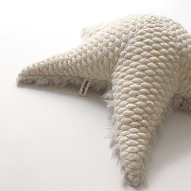 Small Albino Sea Star Handmade Stuffed Animal / pillow image 3