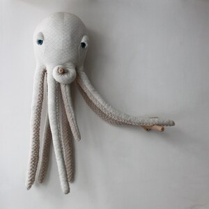 Big Albino Octopus Handmade Plush toy image 2