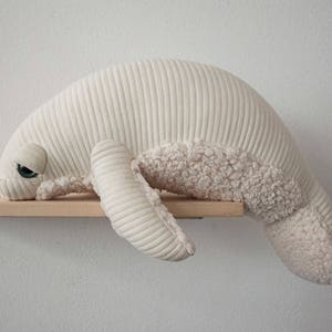 Small Albino Manatee Handmade Stuffed animal image 2