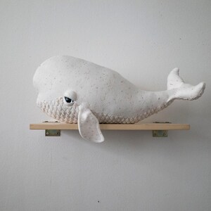 Small Albino Beluga - Handmade Plush toy