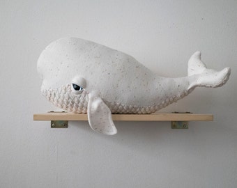 Handmade Beluga Whale Plush Toy - Cute Stuffed Animal for Kids - Soft Ocean Animal Toy - Sea Life Nursery Decor - Gift for Marine Lovers