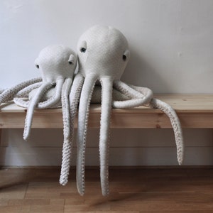 Big Albino Octopus Handmade Plush toy image 5