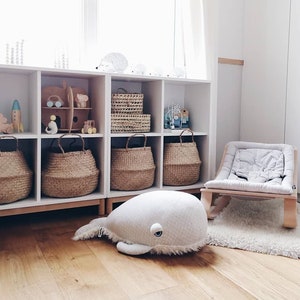 Handmade Big Whale Stuffed Animal Ocean-Themed Plush Toy Nautical Nursery Decor Soft Whale Toy for Kids Unique Whale Gift image 5