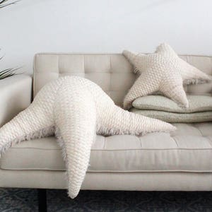 Big Albino Sea Star Handmade Stuffed Animal / pillow image 9