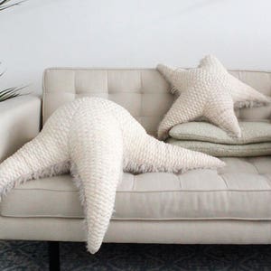 Small Albino Sea Star Handmade Stuffed Animal / pillow image 7