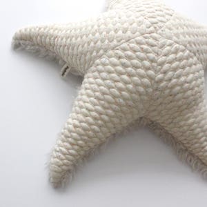 Small Albino Sea Star Handmade Stuffed Animal / pillow image 4