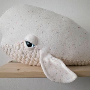 Small Albino Beluga Handmade Plush toy image 4