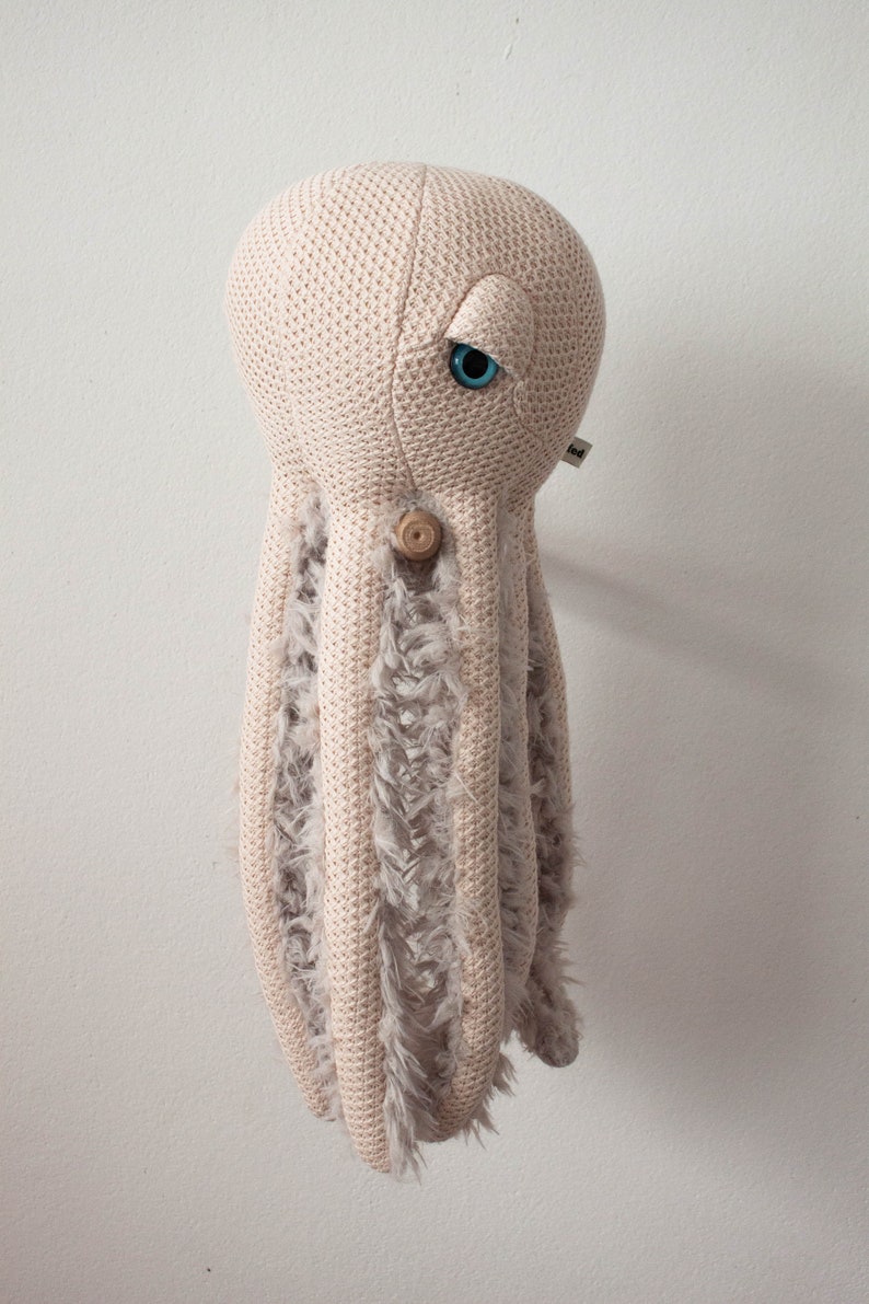 Small Mama Octopus Handmade Plush toy image 3