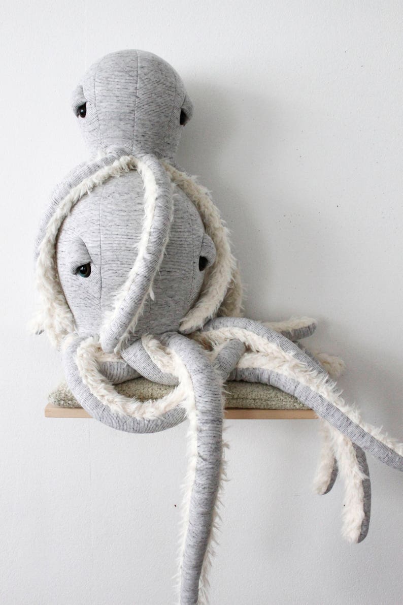 Small GrandPa Octopus Handmade Stuffed Animal image 6