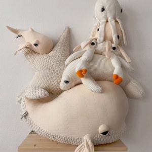 Small Albino SeaStar Handmade Plush toy / pillow image 6