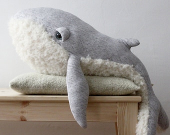 Big GrandPa Whale - Handmade stuffed animal