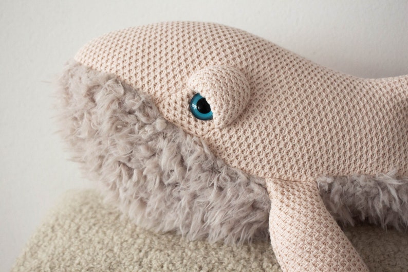 Small Mama Whale Handmade Stuffed Animal image 4