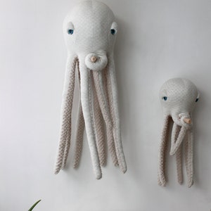 Big Albino Octopus Handmade Plush toy image 4