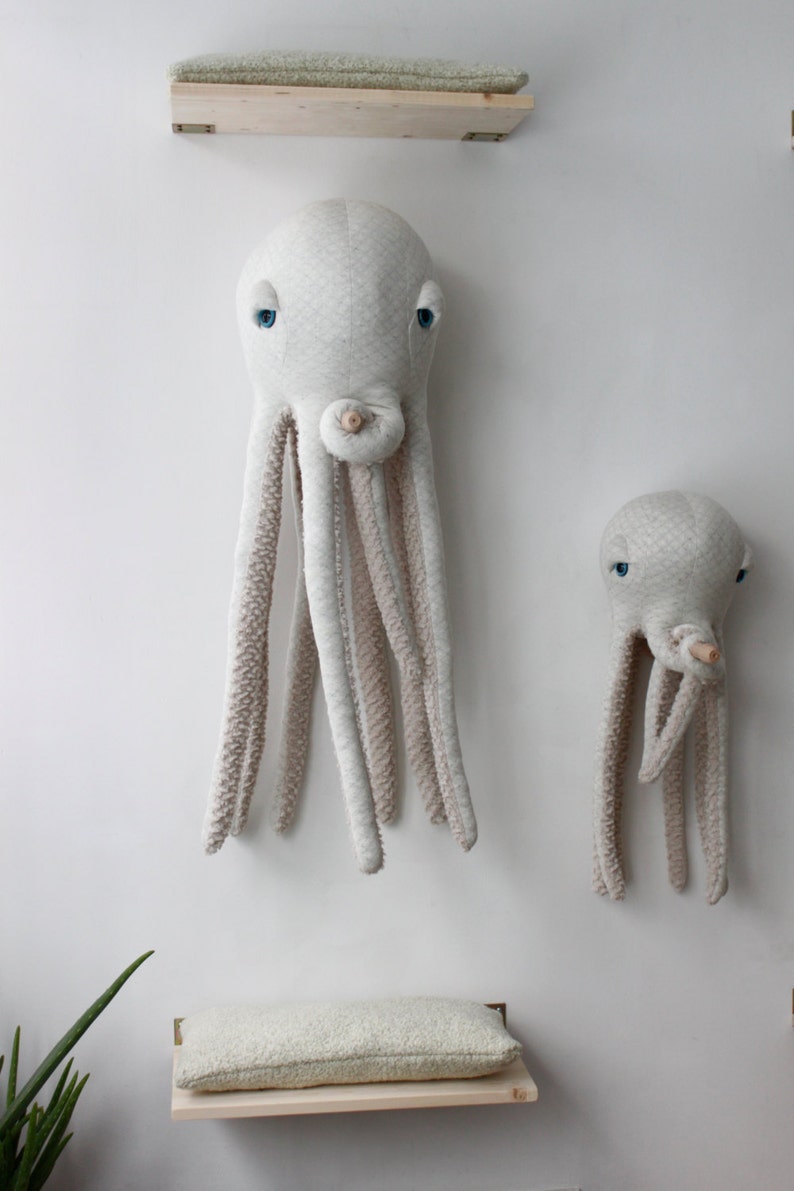 Big Albino Octopus Handmade Plush toy image 4