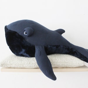 Small Night Whale - Handmade Stuffed Animal