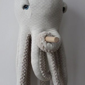 Big Albino Octopus Handmade Plush toy image 3