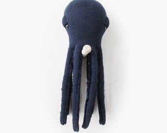 Small Night Octopus - Handmade Stuffed Animal